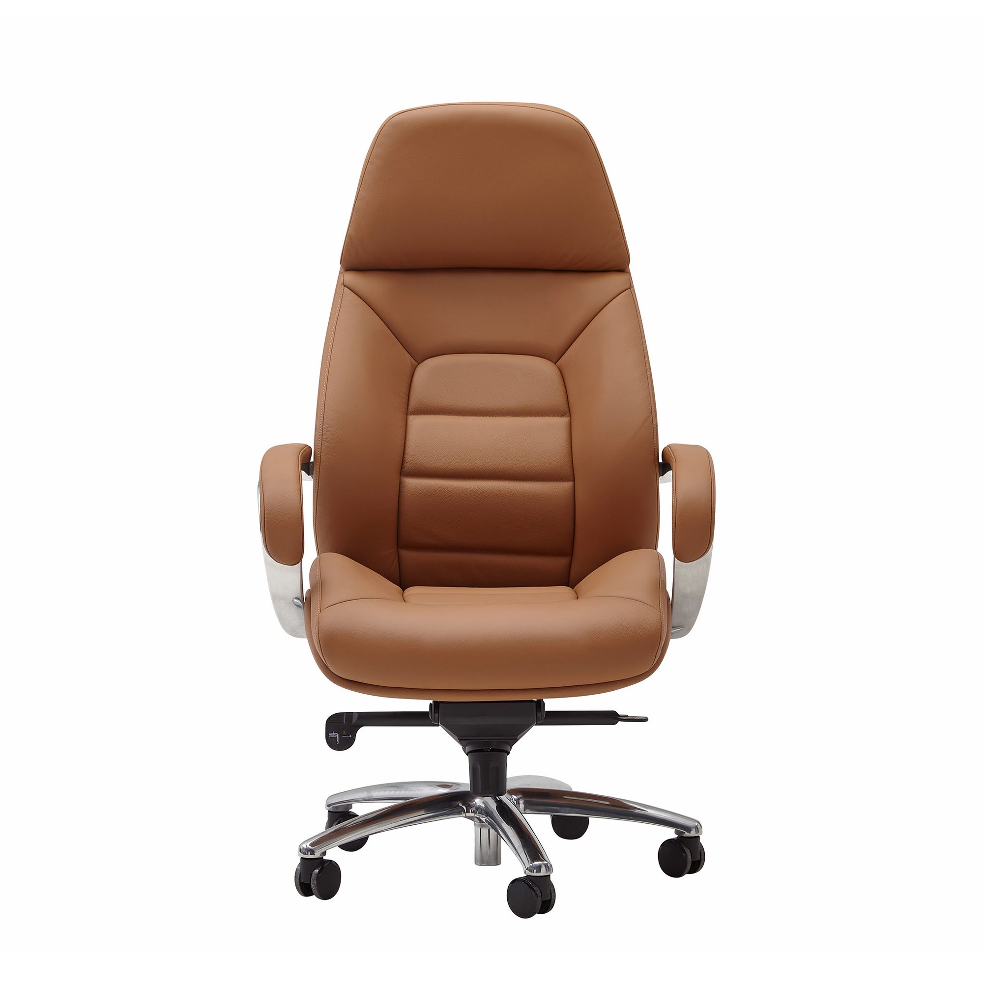 Bürostuhl FineBuy Chefsessel Echtleder Caramel Ergonomisch XXL Drehstuhl 120 kg – Ansicht 7