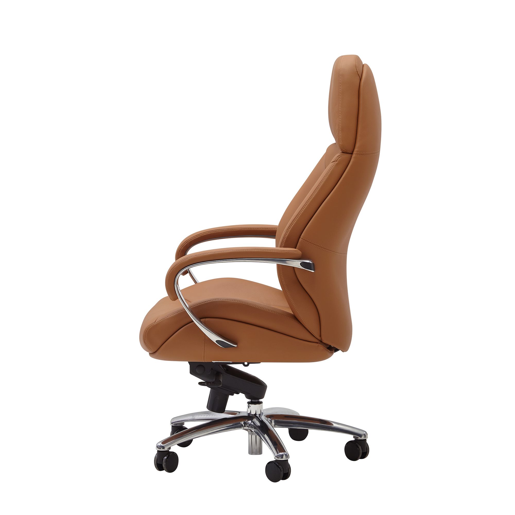 Bürostuhl FineBuy Chefsessel Echtleder Caramel Ergonomisch XXL Drehstuhl 120 kg – Ansicht 8