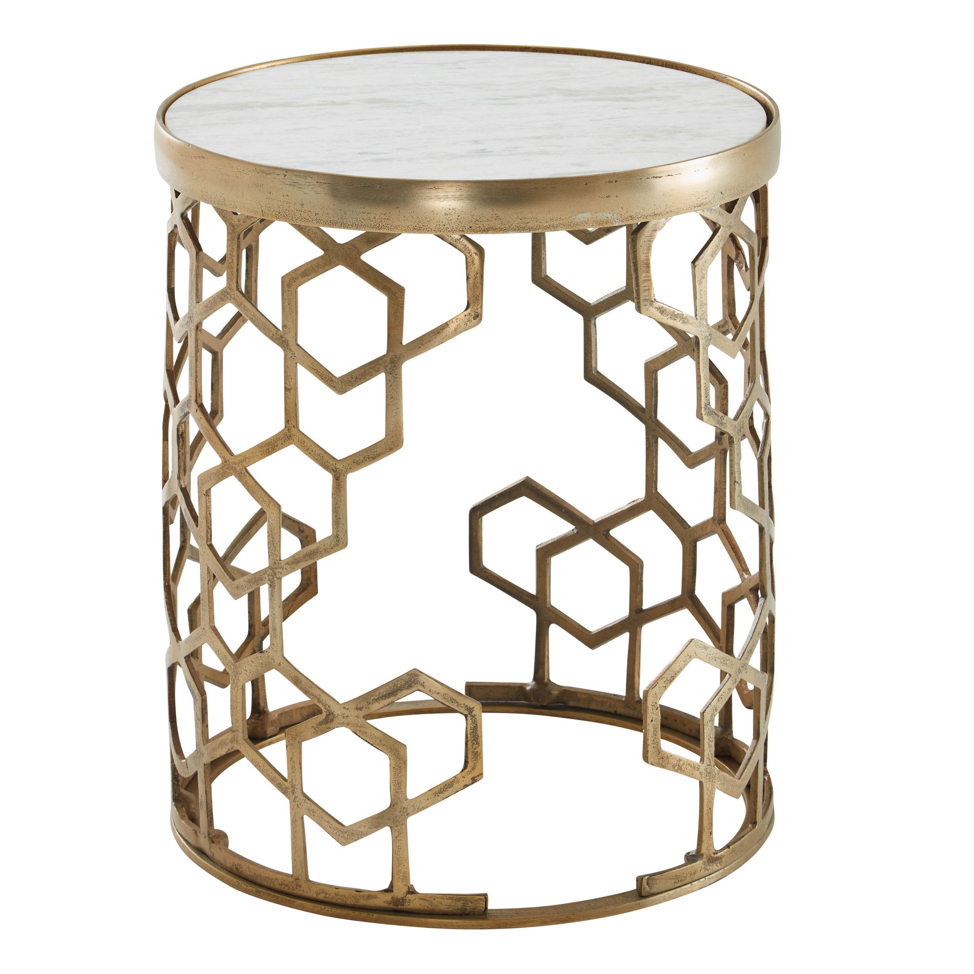 FineBuy Beistelltisch Echter Marmor Weiß 44x44x55 cm Anstelltisch Metall Gold, Kleiner Sofatisch Rund, Wohnzimmertisch Couch Modern, Couchtisch Hoch | Farbe: Weiß FineBuy Beistelltisch Echter Marmor Weiß 44x44x55 cm Anstelltisch Metall Gold, Kleiner Sofatisch Rund, Wohnzimmertisch Couch Modern, Couchtisch Hoch | Farbe: Weiß