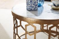 Couchtisch FineBuy Sofatisch Echter Marmor Ø 60 cm Tisch Wohnzimmertisch Rund – Ansicht 5