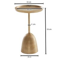 Beistelltisch FineBuy Sofatisch Metall Ø 33 cm Tisch Wohnzimmertisch Rund Gold – Ansicht 3