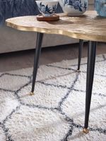 Couchtisch FineBuy Sofatisch Baumscheibe Metall 64x64x37 Tisch Wohnzimmertisch – Ansicht 5
