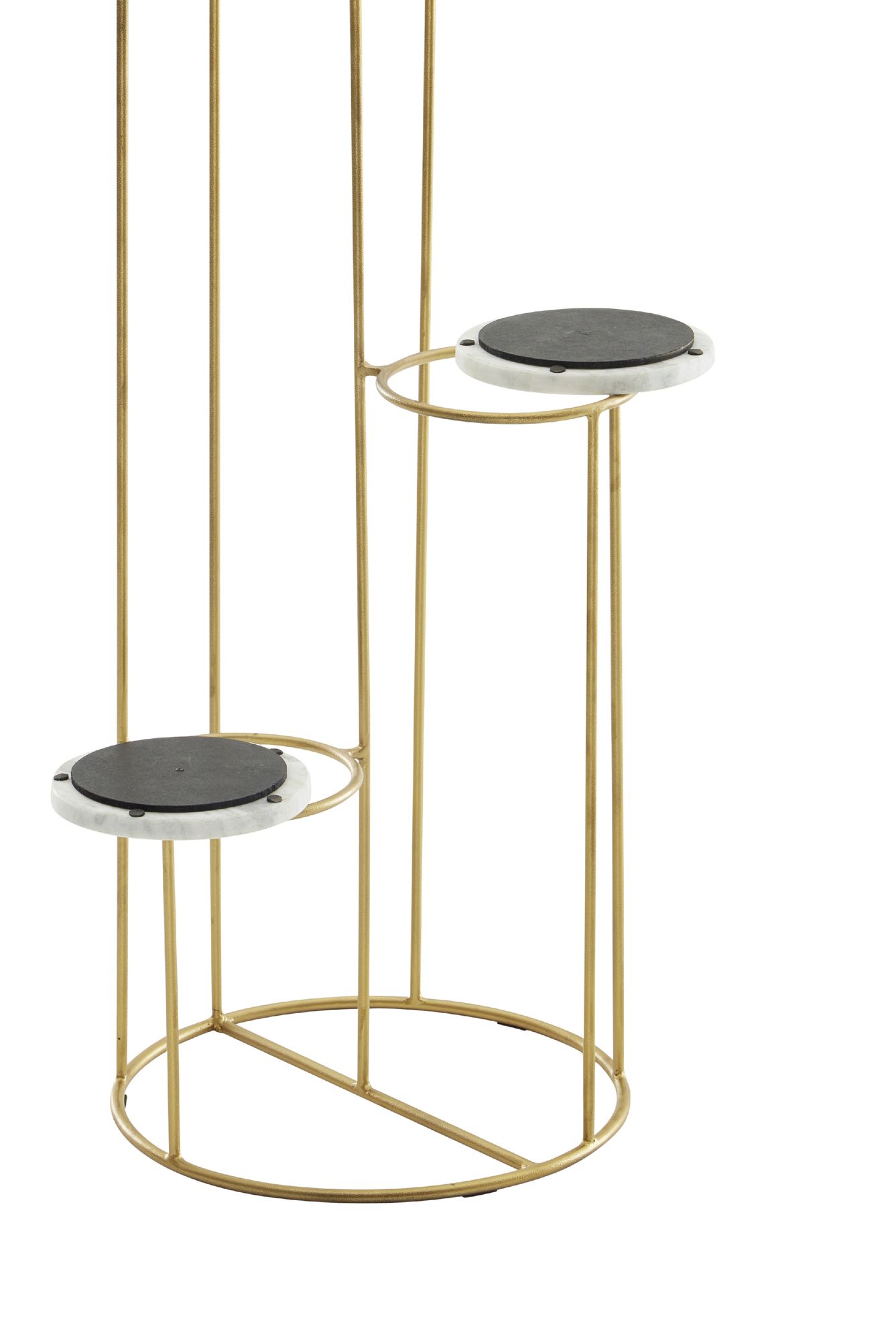 Blumenständer FineBuy Blumensäule 36,5x107,5x36,5 cm Marmor Weiß Pflanzenständer – Ansicht 6
