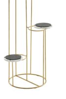 Blumenständer FineBuy Blumensäule 36,5x107,5x36,5 cm Marmor Weiß Pflanzenständer – Ansicht 6