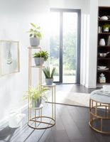 Blumenständer FineBuy Blumensäule 36,5x107,5x36,5 cm Marmor Weiß Pflanzenständer – Ansicht 2
