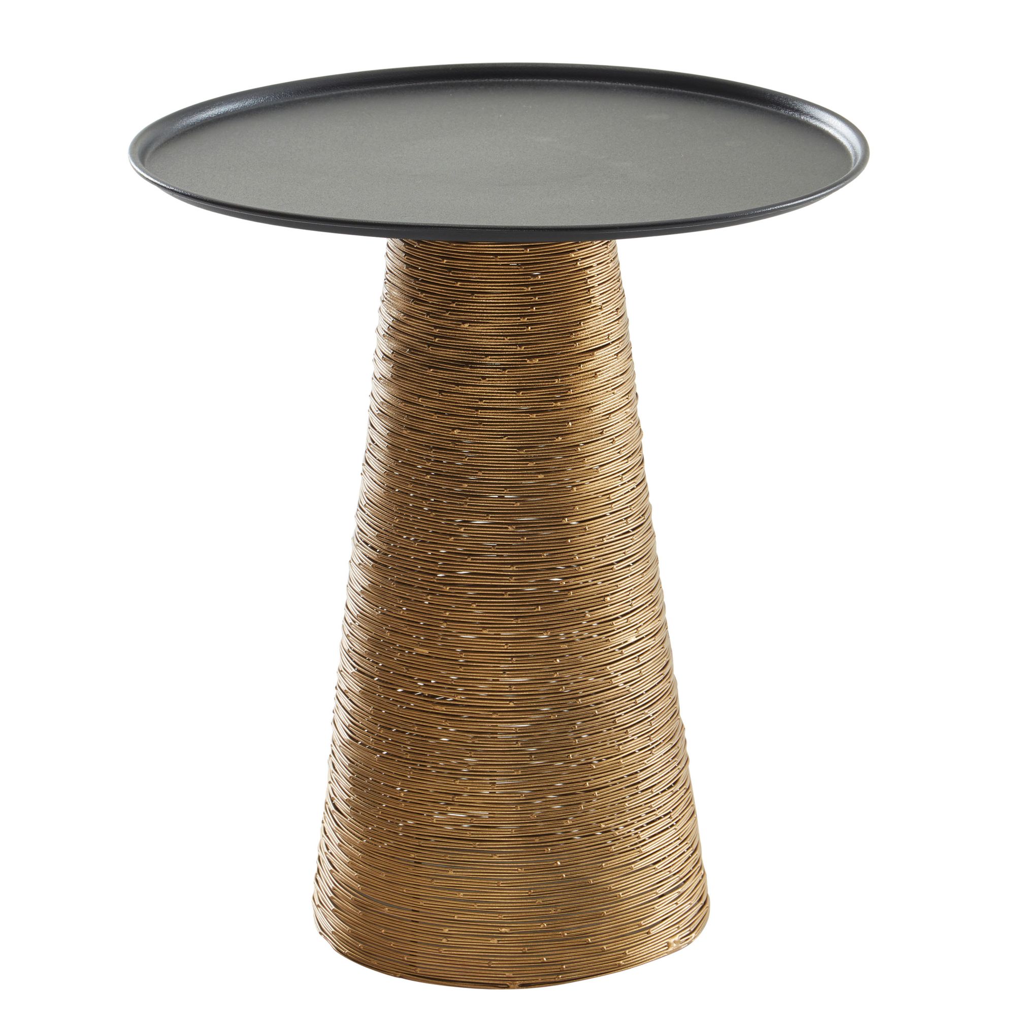 Beistelltisch FineBuy Sofatisch Metall Ø 40 cm Tisch Wohnzimmertisch Rund Gold – Ansicht 6