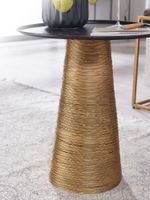 Beistelltisch FineBuy Sofatisch Metall Ø 40 cm Tisch Wohnzimmertisch Rund Gold – Ansicht 4