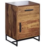 Nachttisch FineBuy Nachtkommode Boxspringbett Massivholz 45x35x65 cm Schublade – Ansicht 6