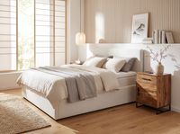 Nachttisch FineBuy Nachtkommode Boxspringbett Massivholz 45x35x65 cm Schublade – Ansicht 2