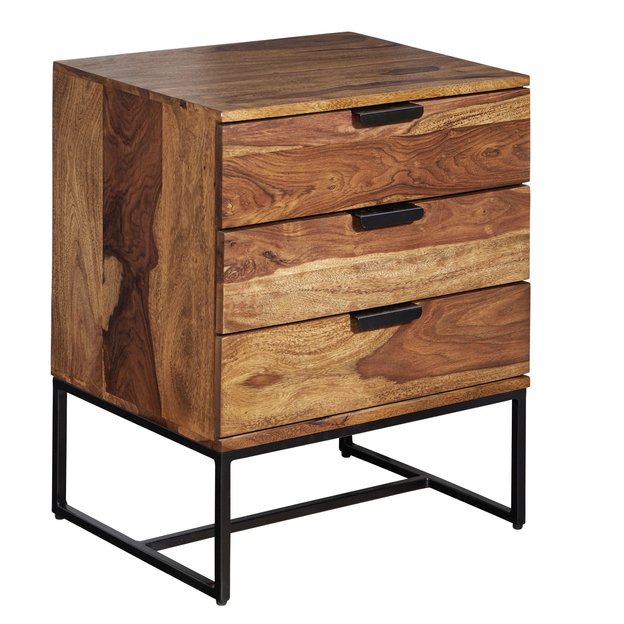 Nachttisch FineBuy Nachtkommode Boxspringbett Massivholz 50x40x65 cm Schubladen – Ansicht 6