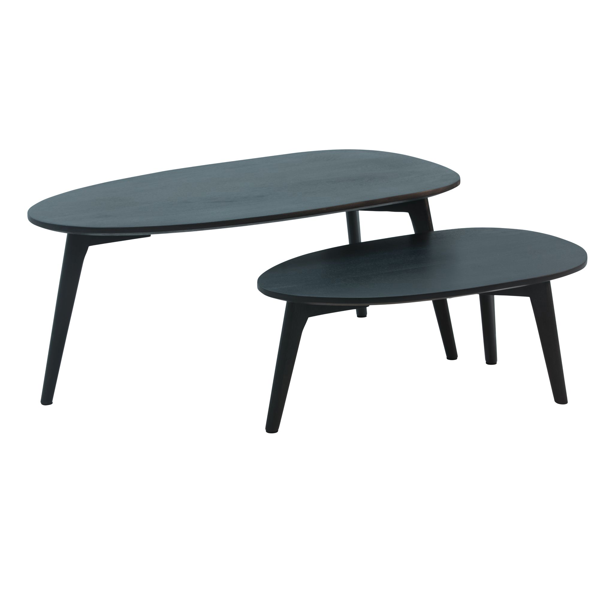 Couchtisch FineBuy Wohnzimmertisch 2er Set Nierenform Holz Beistelltisch Tisch – Ansicht 6