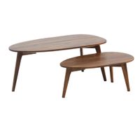 Couchtisch FineBuy Wohnzimmertisch 2er Set Nierenform Holz Beistelltisch Tisch – Ansicht 6