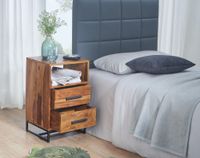 Nachttisch FineBuy Nachtkommode Boxspringbett Massivholz 40x35x66 cm Schubladen – Ansicht 7