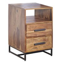 Nachttisch FineBuy Nachtkommode Boxspringbett Massivholz 40x35x66 cm Schubladen – Ansicht 6