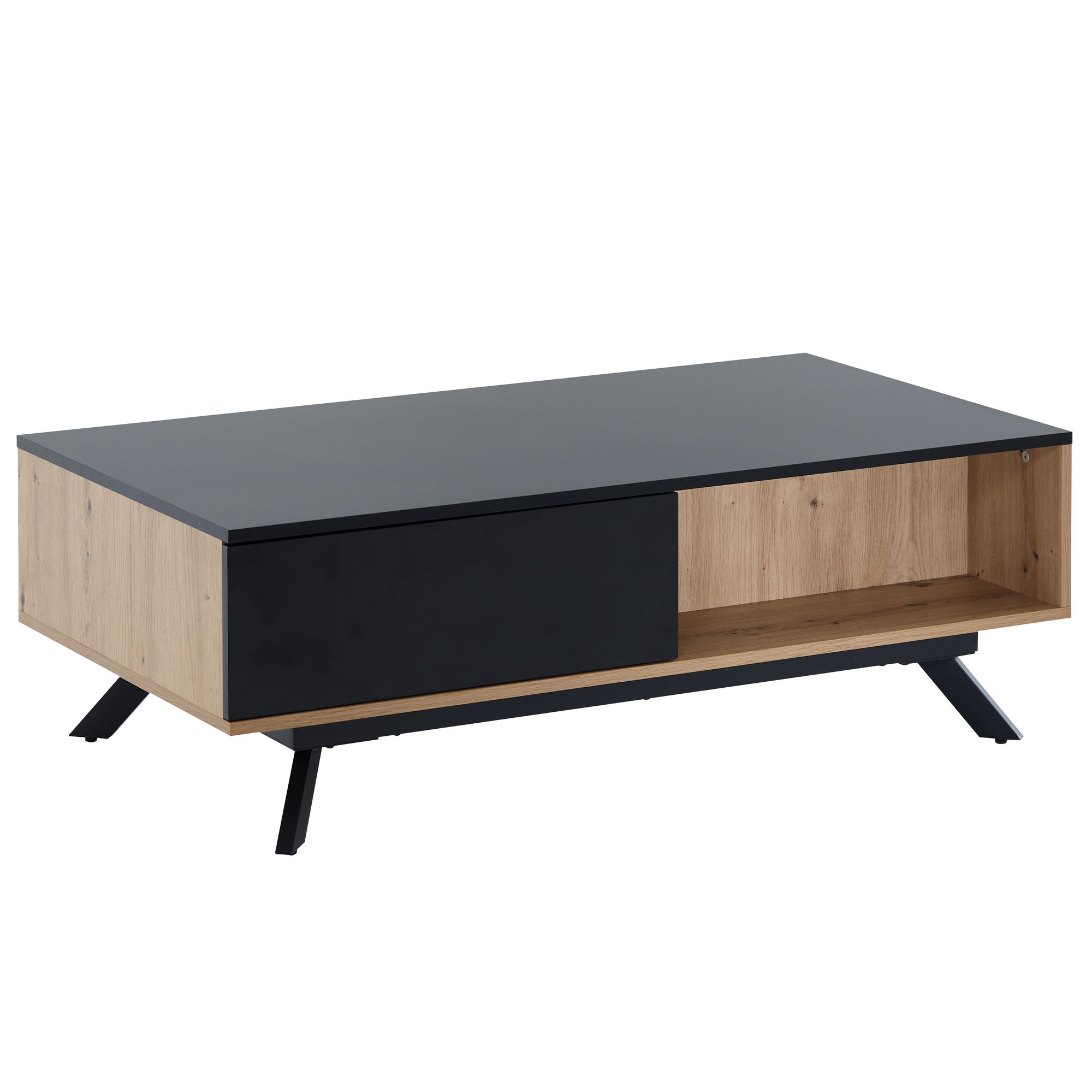 Couchtisch FineBuy Sofatisch 110x60x38 cm MDF Eiche Wohnzimmertisch Schublade – Ansicht 7