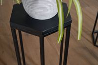Satztisch FineBuy Massivholz Blumentisch 3er Set Säulentisch Dekosäule Eckig – Ansicht 4