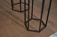 Satztisch FineBuy Massivholz Blumentisch 3er Set Säulentisch Dekosäule Eckig – Ansicht 5