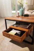 Couchtisch FineBuy Sofatisch Massivholz 60x60x40 cm Wohnzimmertisch Schublade – Ansicht 5