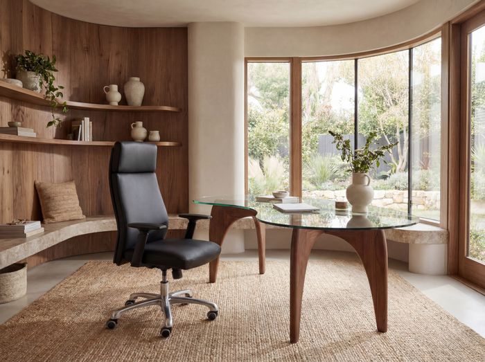 FineBuy Bürostuhl PORTO Echt-Leder Schwarz ergonomisch mit Kopfstütze, Design Chefsessel Schreibtischstuhl ergonomisch mit Wippfunktion, Drehstuhl mit Armlehnen X-XL 120 kg