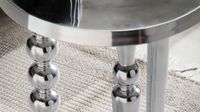 Beistelltisch FineBuy Sofatisch Metall Silber 44x44x63 cm Wohnzimmertisch Rund – Ansicht 5