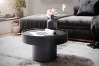 Couchtisch rund 60cm Metall schwarz Wohnzimmertisch Alu Sofatisch Beistelltisch – Ansicht 2