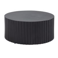 Couchtisch rund 70cm Metall Schwarz Handgefertigt Alu Wohnzimmertisch Sofatisch – Ansicht 6