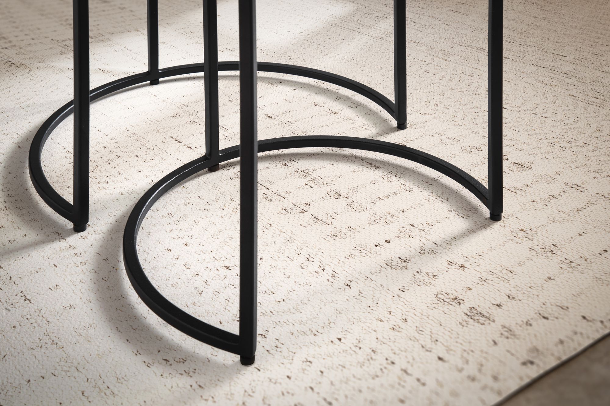 Beistelltisch 3er Set Rund Metall Satztisch Couchtisch Dekotisch 3-teilig gold – Ansicht 5