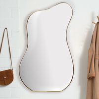 WOHNLING Wandspiegel Flurspiegel Asymmetrisch 100 cm Spiegel Flur Hängespiegel – Ansicht 1