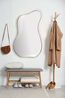 WOHNLING Wandspiegel Flurspiegel Asymmetrisch 100 cm Spiegel Flur Hängespiegel – Ansicht 2