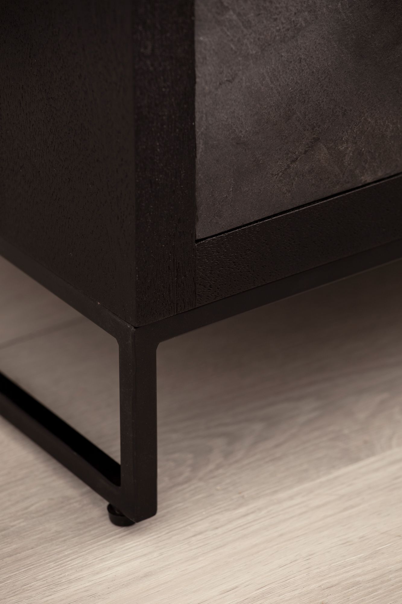 Nachttisch Massivholz 3 Steinoptik Schubladen Design Nachtkonsole Nachtschrank – Ansicht 5