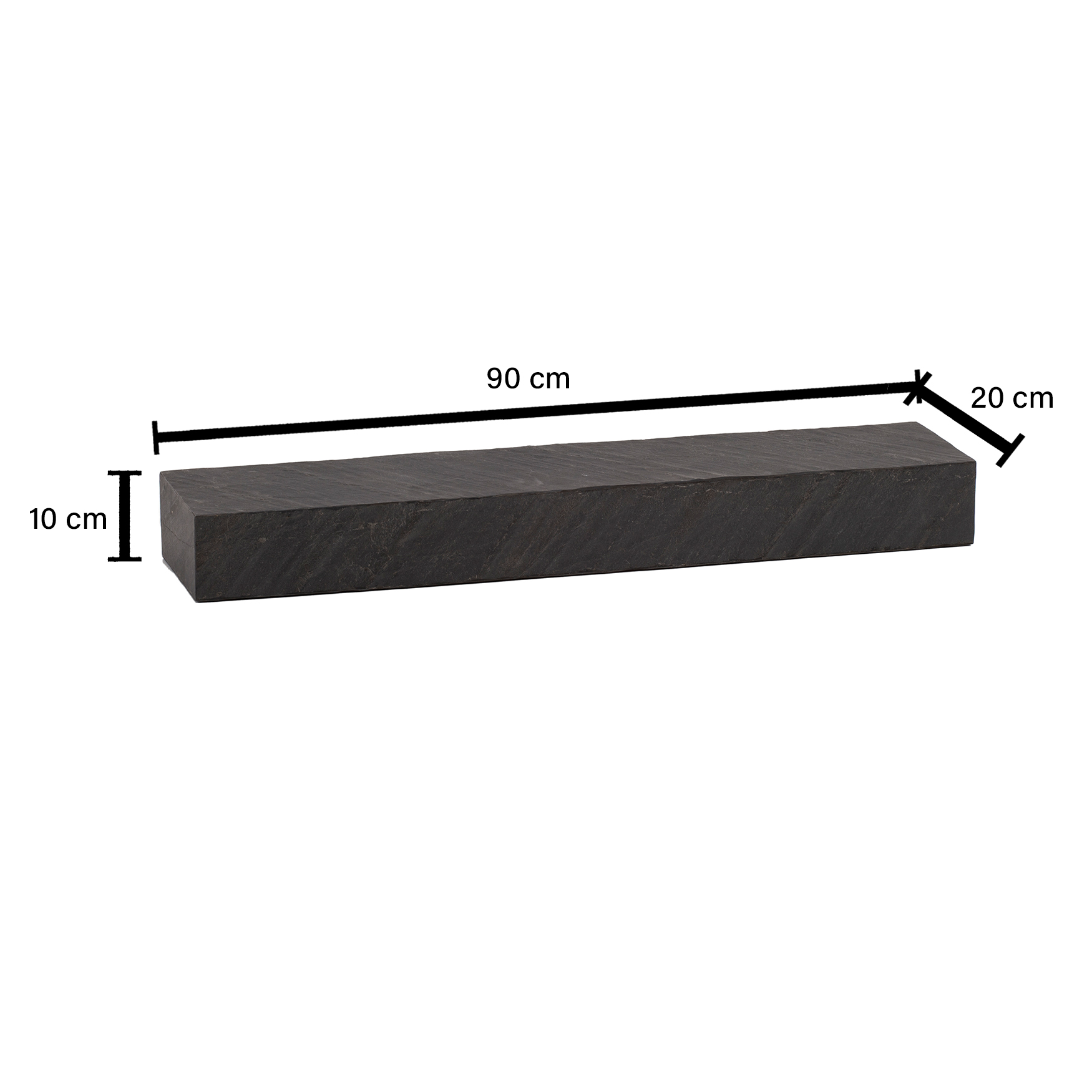 Wandregal FineBuy Massivholz Steinoptik Hängeregal Regal Schweberegal Modern – Ansicht 3