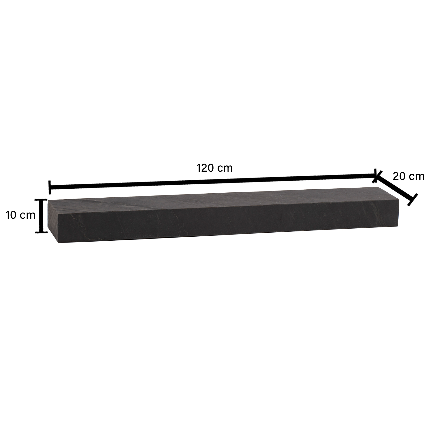 Wandregal FineBuy Massivholz Steinoptik Hängeregal Regal Schweberegal Modern – Ansicht 3