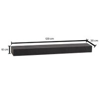 Wandregal FineBuy Massivholz Steinoptik Hängeregal Regal Schweberegal Modern – Ansicht 3