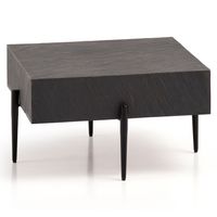 Couchtisch FineBuy Sofatisch Steinoptik Anthrazit 64x64x35 cm Wohnzimmertisch – Ansicht 6