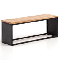 Massivholz Sitzbank 120 cm Akazie - Design Bank - Garderobenbank - Bettbank – Ansicht 6