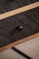 Nachttisch Massivholz Steinoptik 2 Schubladen Ablage Nachtkommode Industrial – Ansicht 5