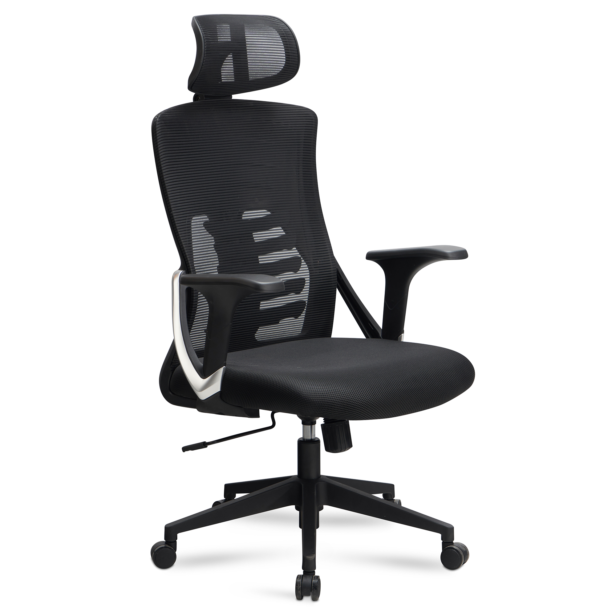 Bürostuhl FineBuy Schreibtischstuhl Mesh Schwarz Drehstuhl Ergonomisch 120 kg – Ansicht 9