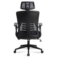 Bürostuhl FineBuy Schreibtischstuhl Mesh Schwarz Drehstuhl Ergonomisch 120 kg – Ansicht 8