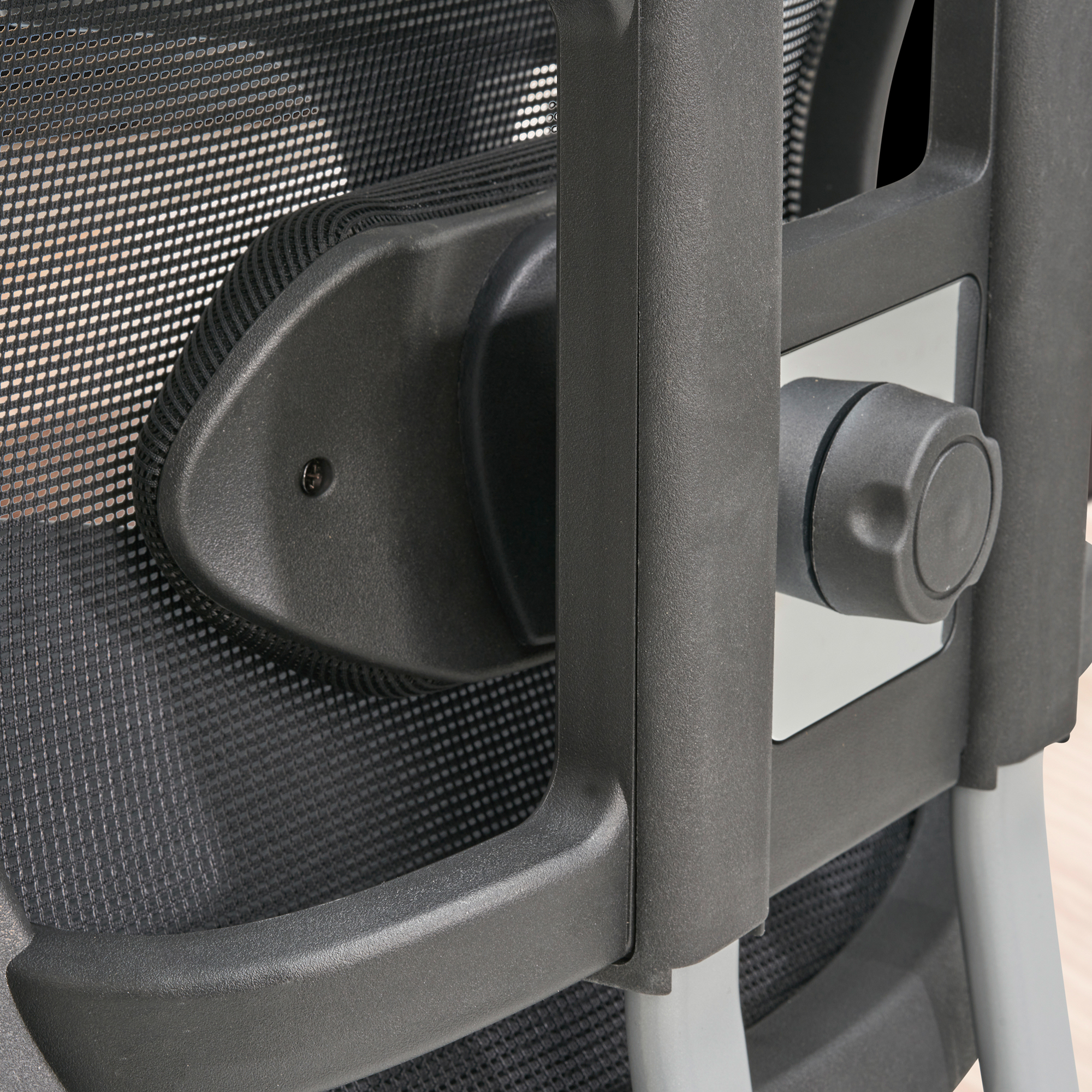 Bürostuhl FineBuy Schreibtischstuhl Mesh Schwarz Drehstuhl Ergonomisch 120 kg – Ansicht 4