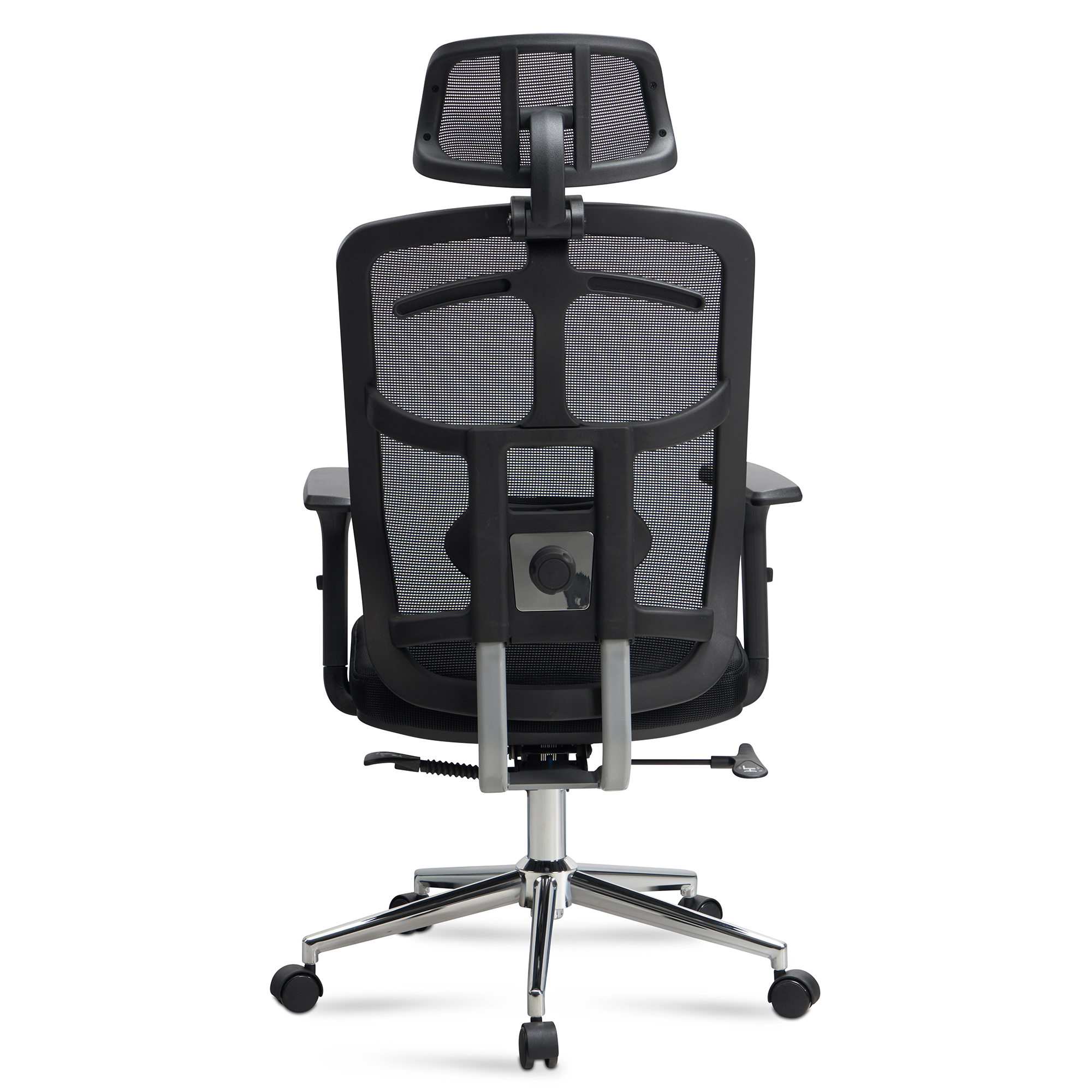 Bürostuhl FineBuy Schreibtischstuhl Mesh Schwarz Drehstuhl Ergonomisch 120 kg – Ansicht 8