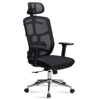 Bürostuhl FineBuy Schreibtischstuhl Mesh Schwarz Drehstuhl Ergonomisch 120 kg – Ansicht 9