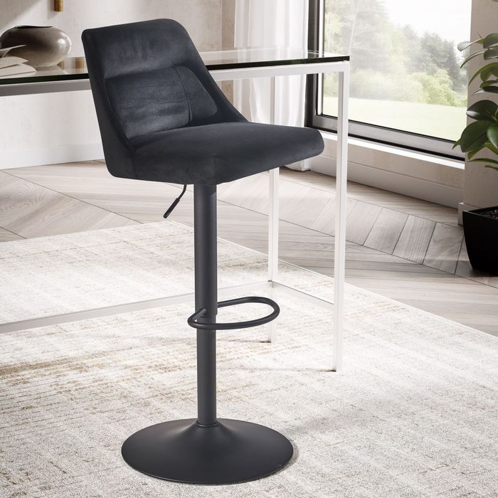 Barhocker FineBuy Küchenhocker Samt Hocker Bistrohocker Drehbar Barstuhl Modern