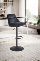 Barhocker FineBuy Küchenhocker Samt Hocker Bistrohocker Drehbar Barstuhl Modern – Ansicht 2