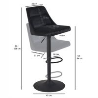 Barhocker FineBuy Küchenhocker Samt Hocker Bistrohocker Drehbar Barstuhl Modern – Ansicht 3