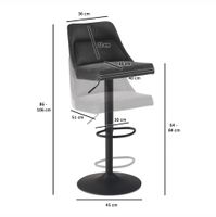 Barhocker FineBuy Küchenhocker Samt Hocker Bistrohocker Drehbar Barstuhl Modern – Ansicht 3