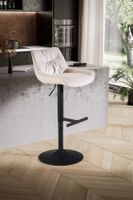 Barhocker FineBuy Küchenhocker Samt Hocker Bistrohocker Drehbar Barstuhl Modern – Ansicht 2