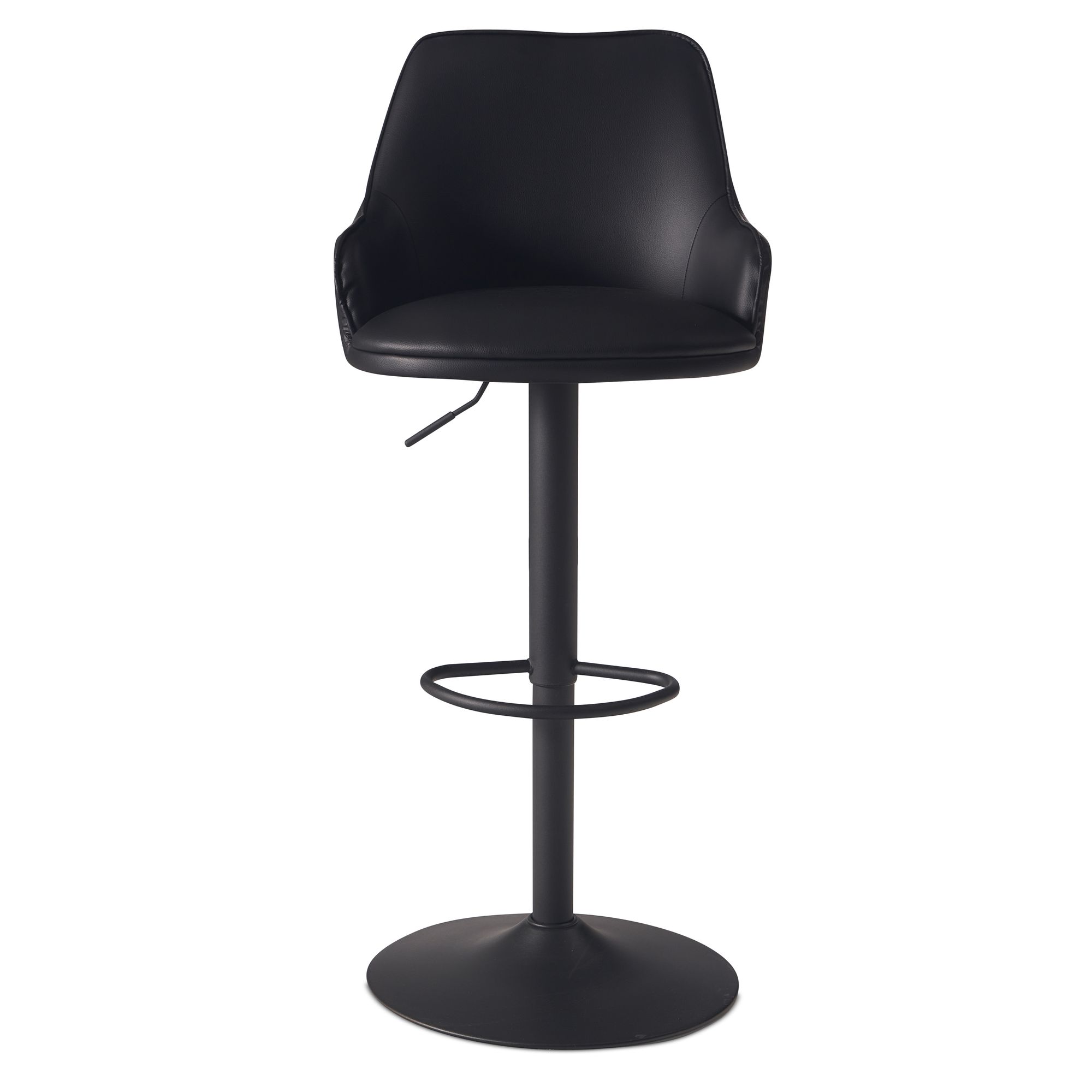 Barhocker FineBuy Küchenhocker Kunstleder Schwarz Hocker Bistrohocker Barstuhl – Ansicht 6