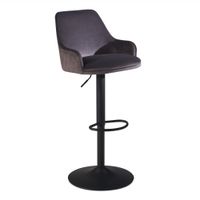 Barhocker FineBuy Küchenhocker Samt Hocker Bistrohocker Barstuhl Drehbar Modern – Ansicht 6
