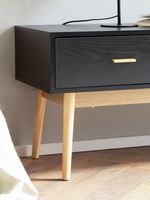Lowboard FineBuy TV Schrank 150 cm Schwarz Schubladen Fernsehkommode Eiche – Ansicht 4