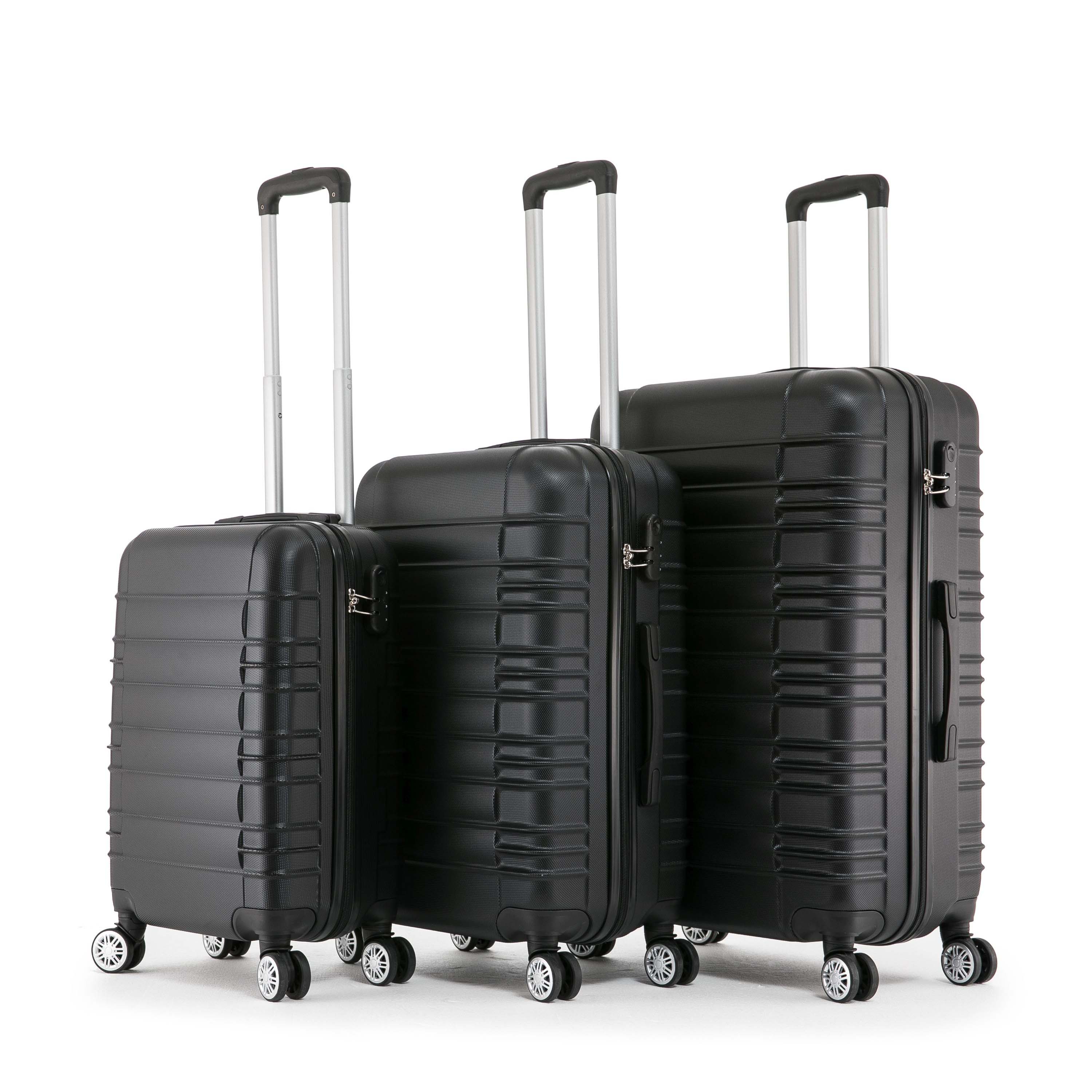 Reisekoffer Hartschalenkoffer AVA 3er Set schwarz